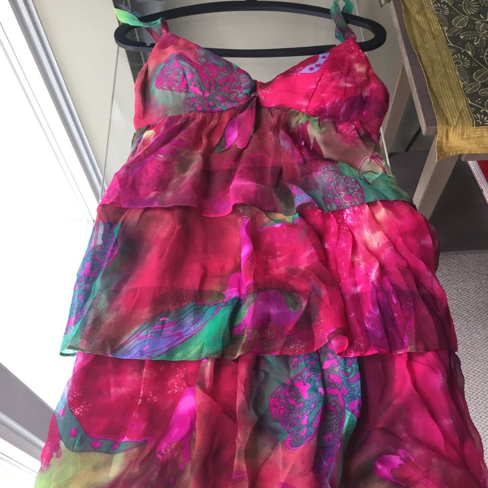 Silk mini-dress